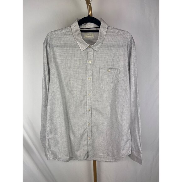 7Diamonds Mens The Format Long-Sleeve Button-Up Shirt XL Gray Checkered Cotton - Picture 1 of 9